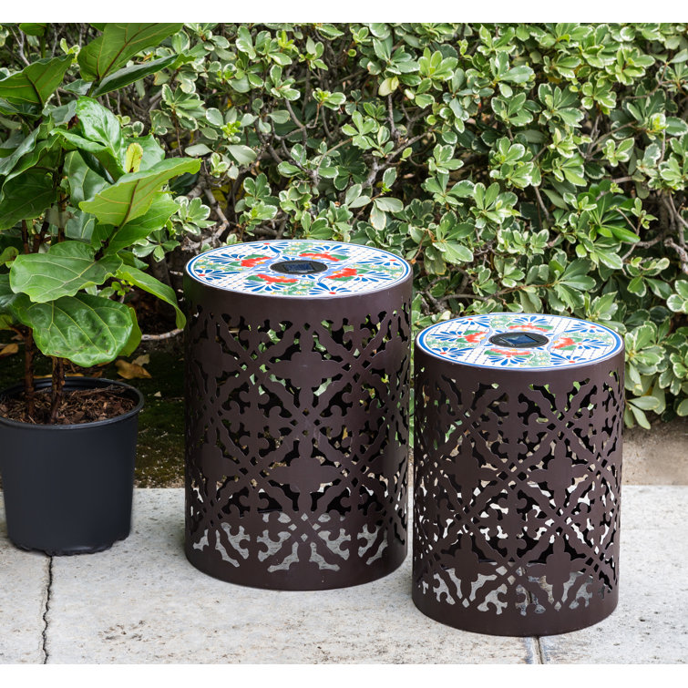 HomeView Design Outdoor 18'' Tall Iron Garden Stool Wayfair Canada